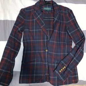 Ralph Lauren Plaid Blazer Sz 2